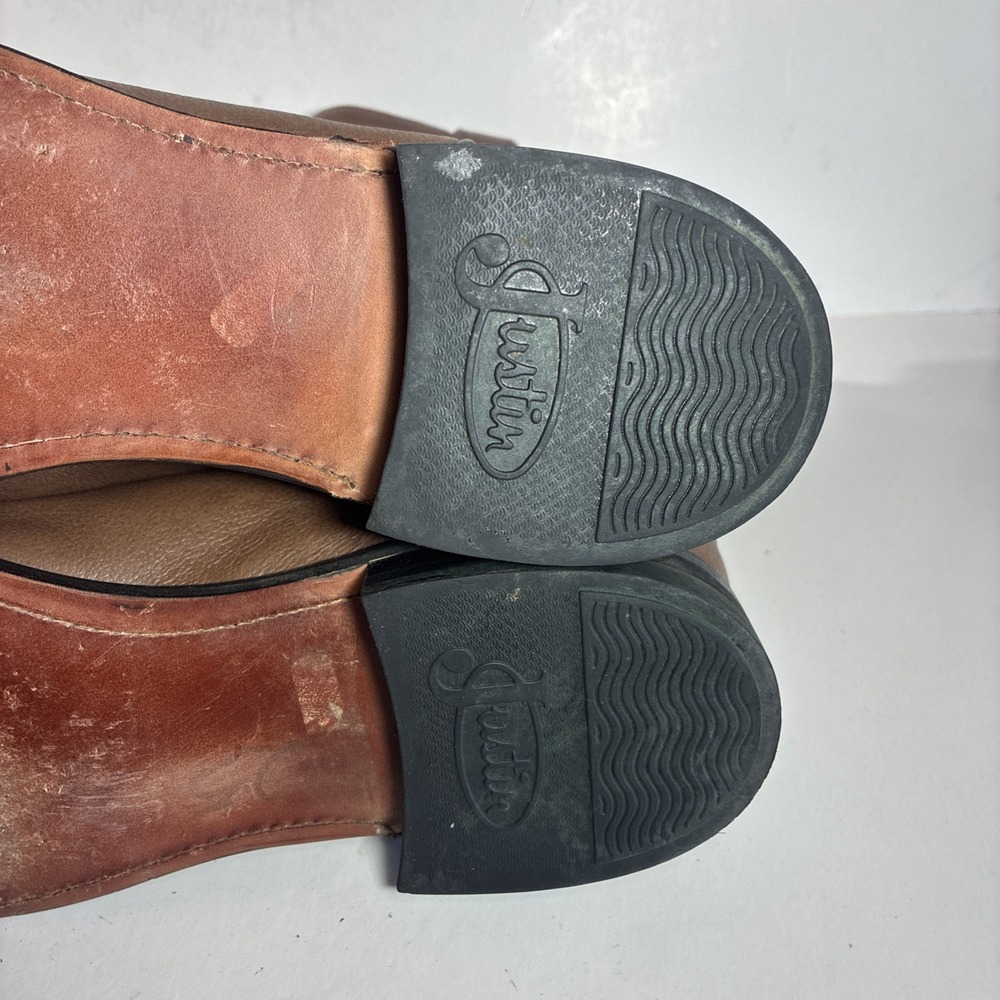Justin's Roper Boots Size 10D 3714 Brown - Picture 9 of 11